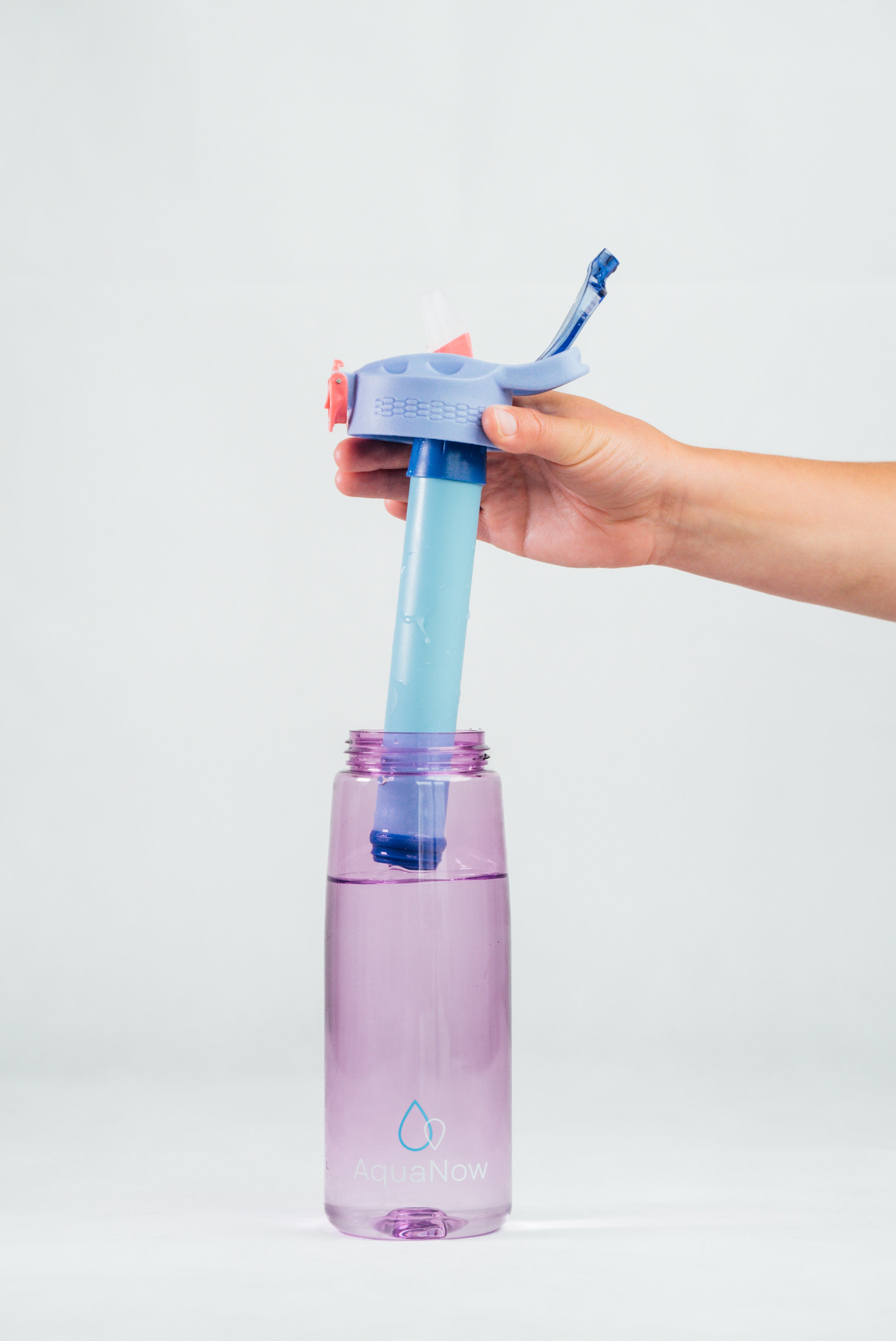 AquaNow Sunrise Pink Water Bottle With Advanced Filtration